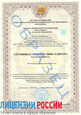 Образец сертификата соответствия аудитора №ST.RU.EXP.00006174-1 Солнечная Долина Сертификат ISO 22000