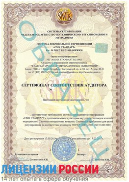 Образец сертификата соответствия аудитора Солнечная Долина Сертификат ISO 13485